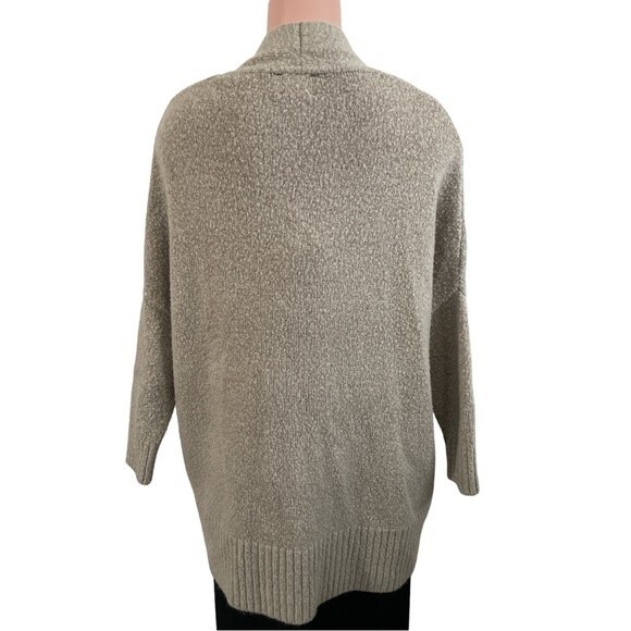 ZARA Knit Neutral Size SMALL Cardigan Women's‎ Oatmeal Open Front Sweater - Picture 2 of 8